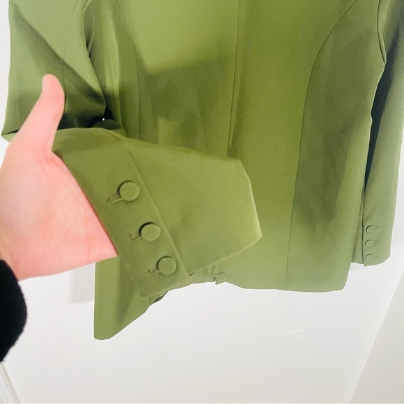 NEW Camila Coelho Morena Blazer Jacket Oversized Boyfriend Fit Preppy Green - Picture 9 of 9
